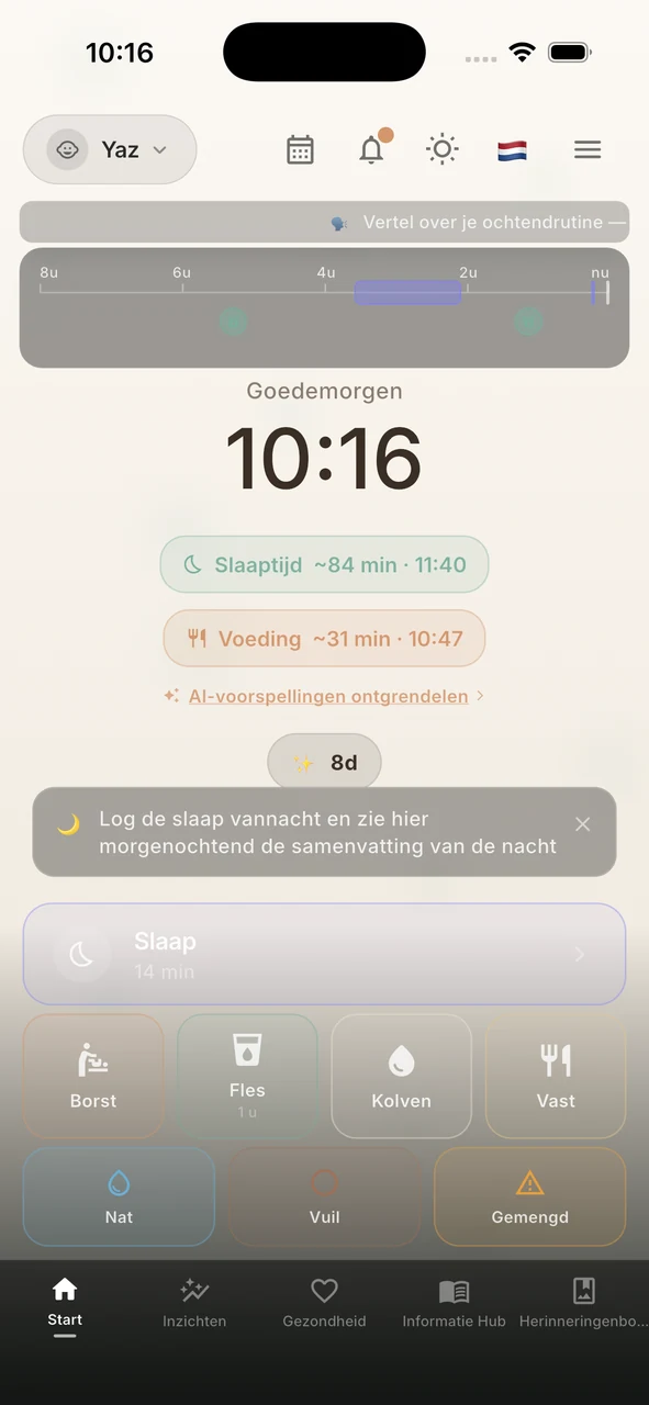 Whispie dagboek: borstvoeding, fles, kolven, vast voedsel en luiers